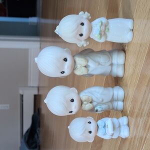 Vintage Precious Moments Wedding Party Figurine Set 80s Samuel J. Butcher
